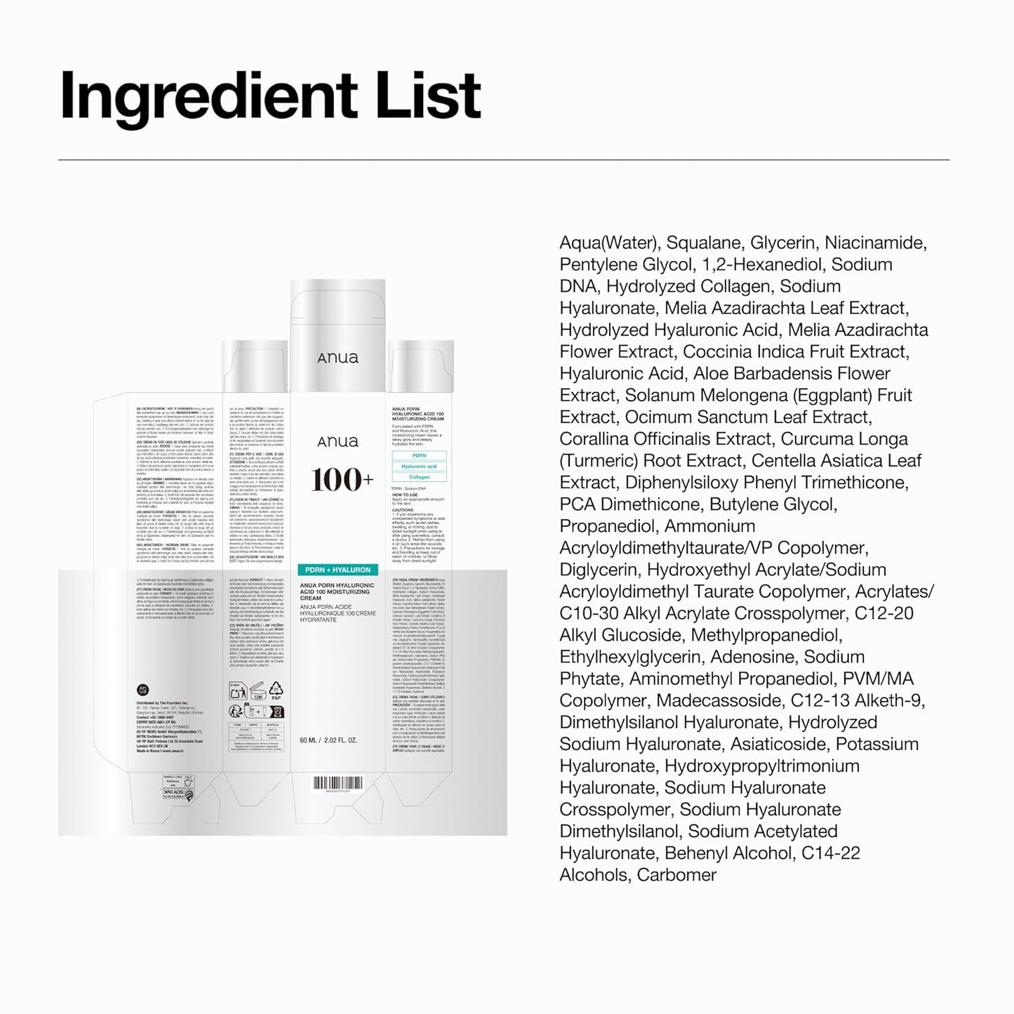 PDRN Hyaluronic Acid 100 Moisture Cream