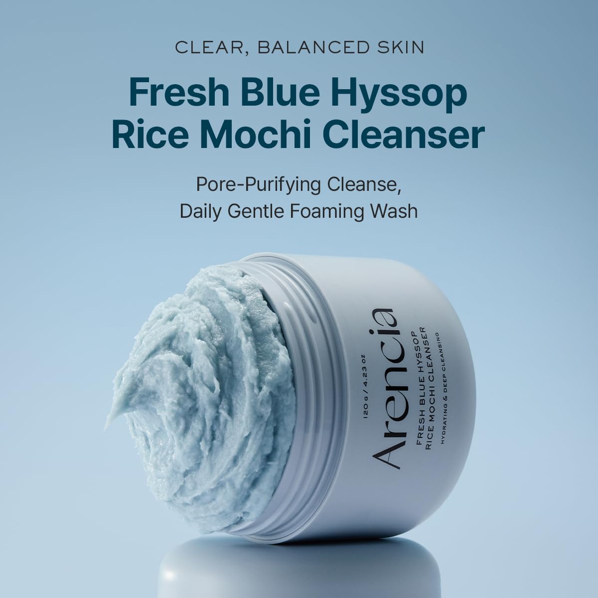 Fresh Blue Hyssop Rice Mochi Cleanser