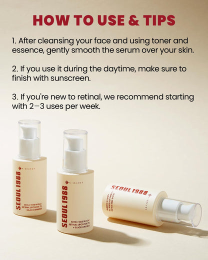 SEOUL 1988 Serum: Retinal Liposome 2%+ Black Ginseng