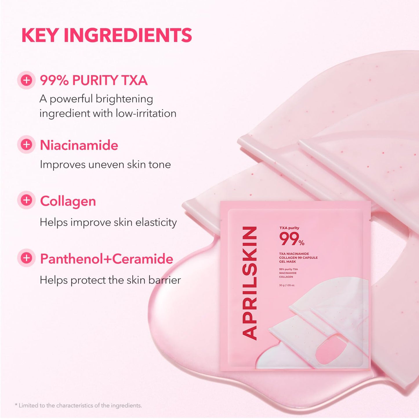 TXA NIACINAMIDE COLLAGEN 99 CAPSULE GEL MASK (4EA)