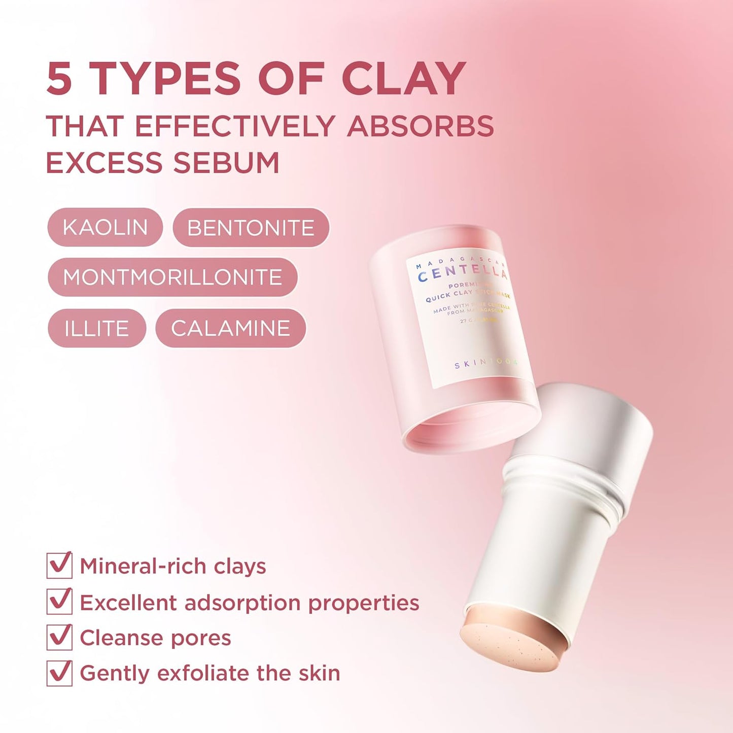 Madagascar Centella Poremizing Quick Clay Stick Mask