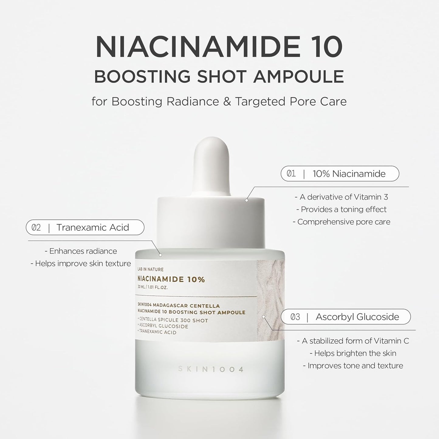 Madagascar Centella Niacinamide 10 Boosting Shot Ampoule