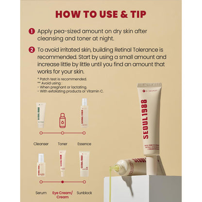 SEOUL 1988 Eye Cream: Retinal Liposome 4% + Fermented Bean