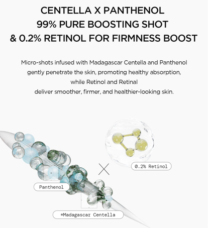 Madagascar Centella Retinol 0.2 Boosting Shot Ampoule